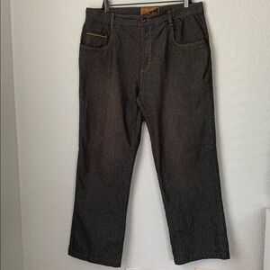 Kik Wear Men’s Black Striped Denim Jeans Size 38